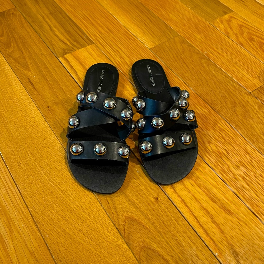 Marc Fisher Studded Flat Sandals